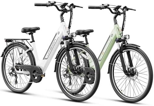 Jasion Roamer ST Electric Bike for Adults, 62Miles & 28MPH Max Speed, Front SuspensionWomen E Bike