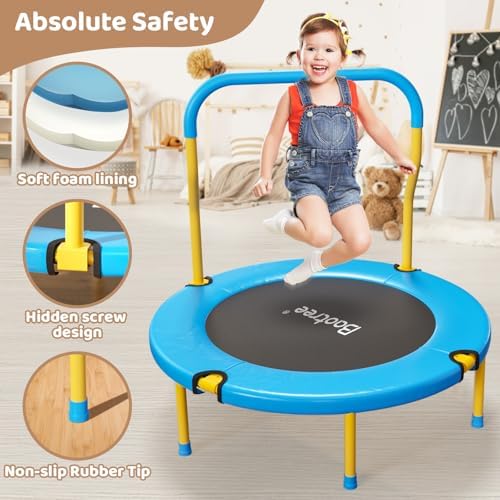 36 Inch Mini Trampoline for Kids, Indoor Outdoor Trampoline with Foam Handle, Max. Load 220 lb 36 Inch Mini Trampoline