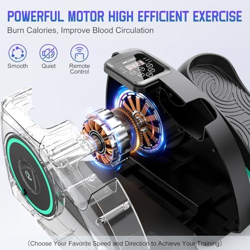 ANCHEER Electric Seated Pedal Exerciser for Seniors with LCD Display Monitor | Portable Quiet ANCHEER Elliptical Machin