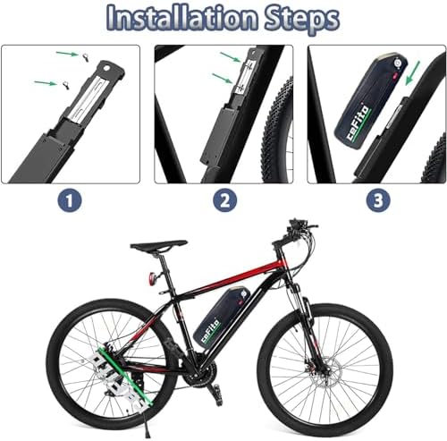 48V Lithium ion Battery Pack for Electric Bicycle 0-1000W Motor 2A Fast Charger (48V 10Ah) | 48V Ebike Battery 10Ah Sui