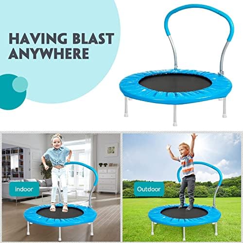 Lyromix 36-Inch Kids Trampoline with Handle - Indoor Mini Trampoline for Toddlers and Kids Lyromix 36-Inch Kids Trampoli