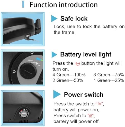 EXECYC UL Certificated 48V Lithium Ion Battery Pack for 48Volt Electric Bicycles Bafang Conversion Kit Front Wheel Use