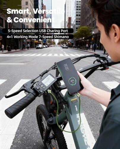 Adults 500W 25 Miles+ 20MPH Electric Mountain Bike for Off-Road Adventures | 750W 55 Miles+ 20MPH Electric Mountain Bik