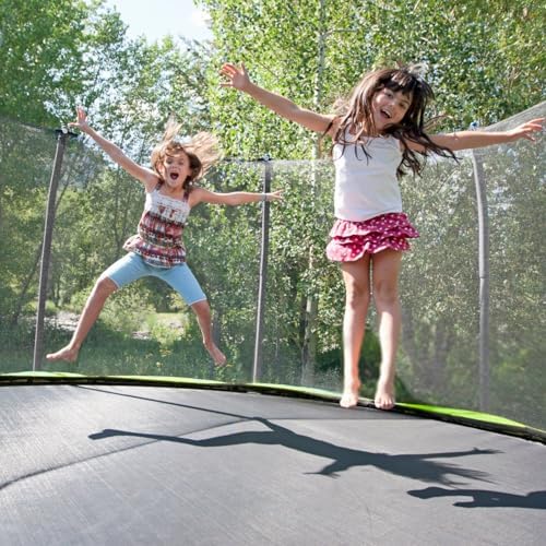 SKOK Kids Outdoor Trampoline, 400LBS ASTM Approved Net Trampoline, Kid Friendly, Outdoor Play, Durable and Safe, 12ft Di