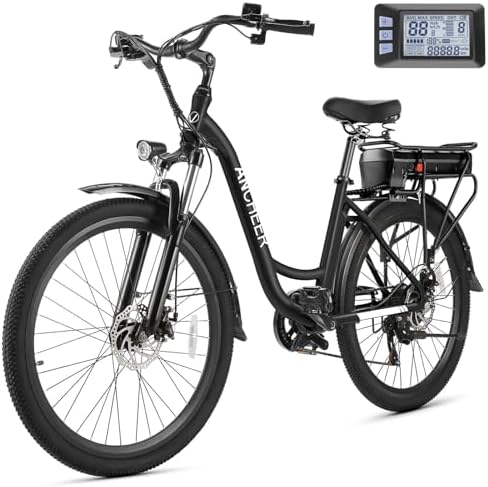 ANCHEER Electric Bike for Adults, 48V 499Wh Ebike, 26" City Commuter Bike for Women Men ANCHEER Electric Bike for Adults