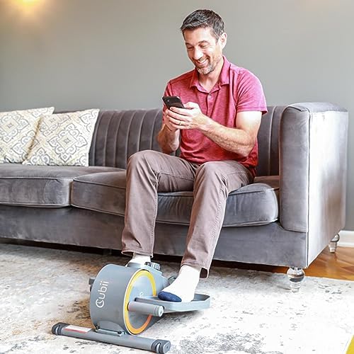Cubii GO Under Desk Elliptical Bike for Home Gym, Portable Pedal Exerciser with LCD Fitness Tracker, Adjustable Resistan