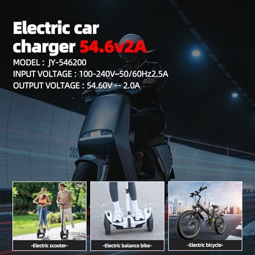 UL Certified Fast Charging Electric Bike Charger for 48V Ebike Battery - Compatible with Lectric XP |0/|0, Ecotric City/