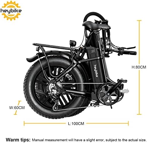 Heybike Ranger Electric Bike for Adults, Peak 1400W Motor Ebike, 28MPH Folding Step-Thru E Bike with Front Suspension