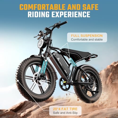 TST Electric Bike for Adults with 1500W Peak Brushless Motor | TST Electric Dirt Bike for Adults with 60 Miles Range |