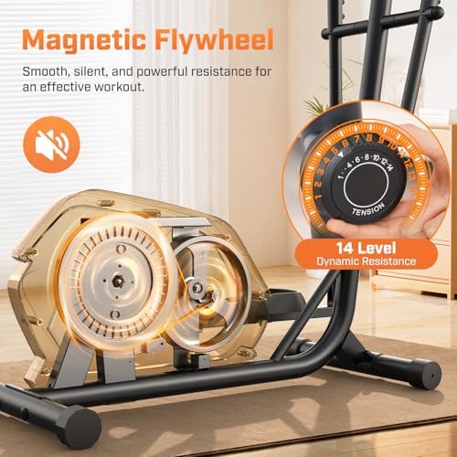 ANCHEER Home Elliptical Machine for Fitness Lovers with Ultra-Quiet Magnetic System | ANCHEER Elliptical Exercise Machi