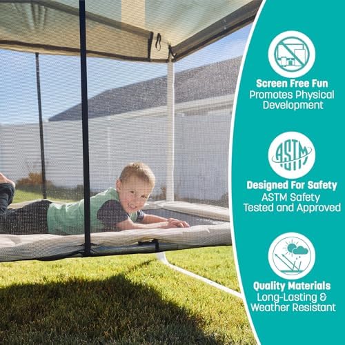 Skywalker 6x4FT Kids Mini Trampoline - Durable Steel Frame for Toddlers & Kids | Skywalker 6x4FT Kids Mini Trampoline -