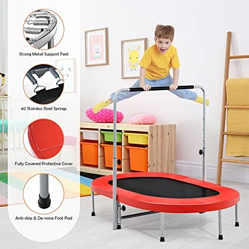 Giantex 2 Persons Foldable Fitness Trampoline Outdoor Indoor OEKO-TEX MAX 330LBS Adult Kid Fitness