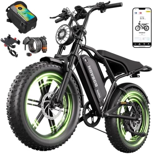HOVSCO 1500W Peak Motor Electric Bike for Adults - Off-Road Fat Tire Ebike