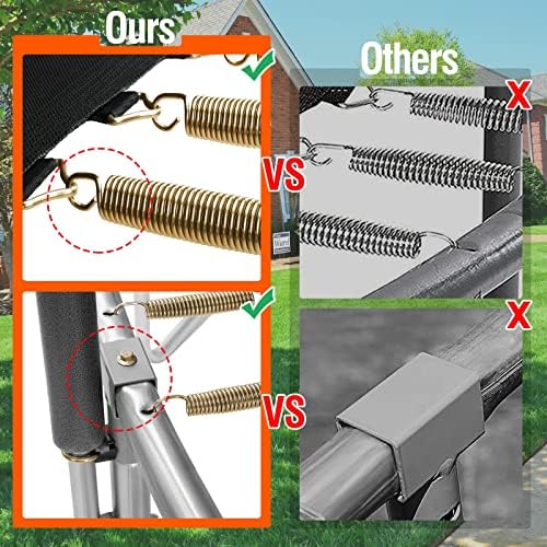 SKOK Kids Outdoor Trampoline, 400LBS ASTM Approved Net Trampoline, Kid Friendly, Outdoor Play, Durable and Safe, 12ft Di