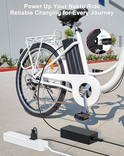 VHBW 42V Nakto Electric Bike Charger RCA Plug Compatible with Nakto 36V Camel Fashion Elegance Pony Mini Cruiser eBike a