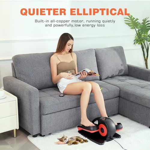 ANCHEER Electric Seated Pedal Exerciser for Seniors with LCD Display Monitor | Portable Quiet ANCHEER Elliptical Machin
