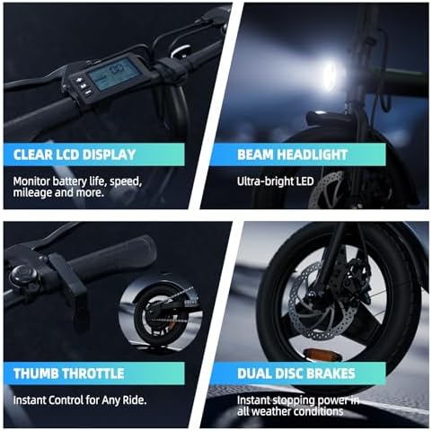 Adults 500W 25 Miles+ 20MPH Electric Mountain Bike for Off-Road Adventures | 750W 55 Miles+ 20MPH Electric Mountain Bik