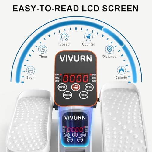 VIVURN-018 Under Desk Elliptical for Seniors with Non-Slip Mat & Quiet Design | VIVURN-018 12 Speed Mini Elliptical Exe