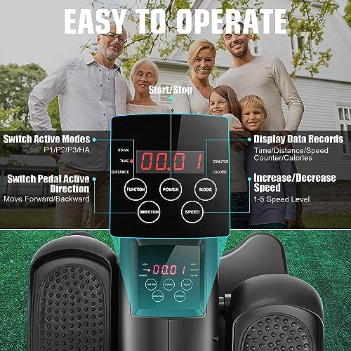 ANCHEER Quiet Elliptical Machine for Seniors Office Home Exercise