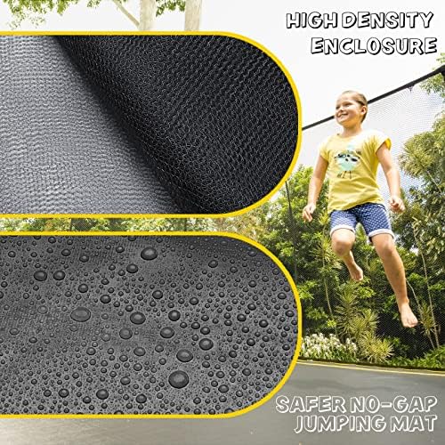 AOTOB Heavy Duty Trampoline with Safety Net and Hoop for Kids and Adults Outdoor Jumping