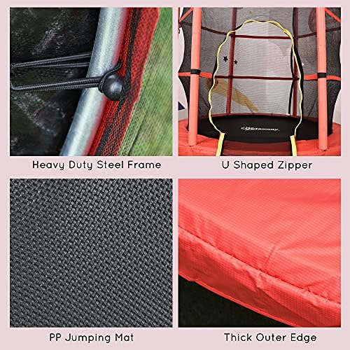 Outsons 5FT Trampoline for Kids | 55" Mini Indoor Outdoor Toddnginele Trampoline Toy | Springless Design Safety Trampol