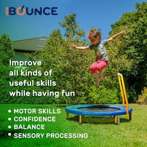 New-Bounce Mini Trampoline - Foldable for Children and Adults - Fitness Rebounder Holds Up to 220 Lbs New-Bounce Mini