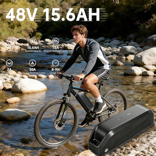 EXECYC UL Certificated 48V Lithium Ion Battery Pack for 48Volt Electric Bicycles Bafang Conversion Kit Front Wheel Use
