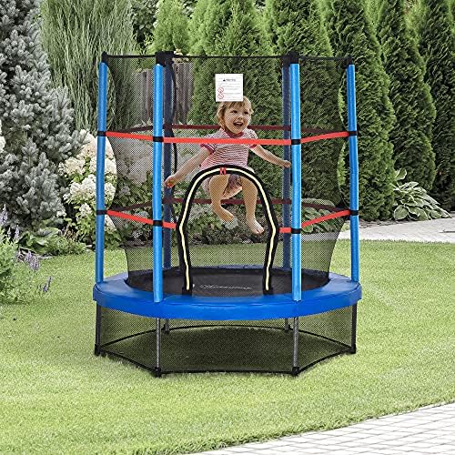 Outsons 5FT Trampoline for Kids | 55" Mini Indoor Outdoor Toddnginele Trampoline Toy | Springless Design Safety Trampol