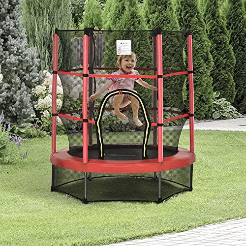 Outsons 5FT Trampoline for Kids | 55" Mini Indoor Outdoor Toddnginele Trampoline Toy | Springless Design Safety Trampol