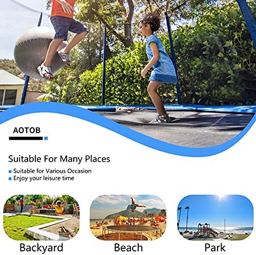 AOTOB Heavy Duty Trampoline with Safety Net and Hoop for Kids and Adults Outdoor Jumping