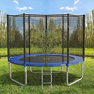 AOTOB Heavy Duty Trampoline with Safety Net and Hoop for Kids and Adults Outdoor Jumping