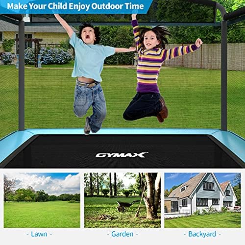 GYMAX Kids Trampoline 6FT Swing Enclosure Safety Net ASTM Approved Indoor Outdoor Birthday Gift