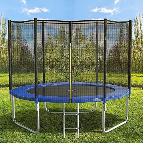 AOTOB Heavy Duty Trampoline with Safety Net and Hoop for Kids and Adults Outdoor Jumping