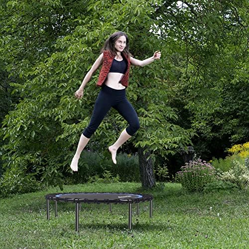 NEWAN Silent Mini Trampoline for Adults - 40" to 48" Diameter, Max Limit 330lbs, Silent Bungee Rebounder Jumping Cardio