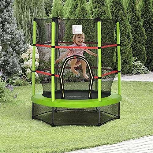 Outsons 5FT Trampoline for Kids | 55" Mini Indoor Outdoor Toddnginele Trampoline Toy | Springless Design Safety Trampol